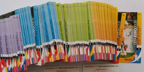 EURO 2008  - PANINI `UEFA EURO 2008` COLLECTION - JOB LOT of 181 `BASE` TRADING CARDS