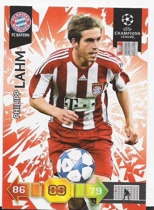 PHILLIP LAHM (Bayern M) - PANINI `CHAMPIONS LEAGUE` 2010/11 - `BASE` TRADING CARD