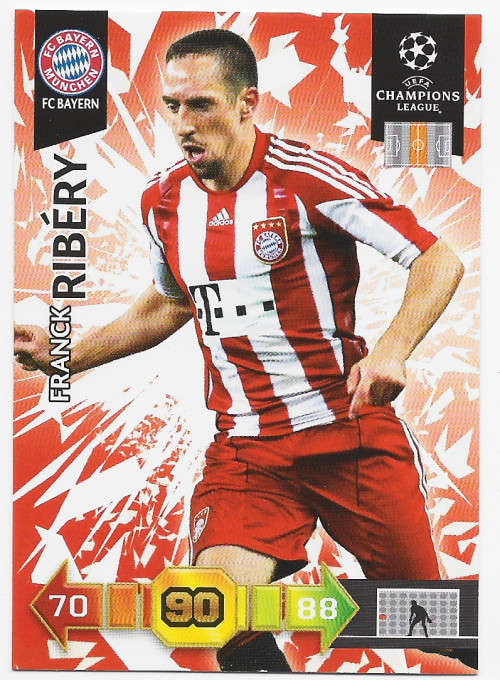 FRANCK RIBERY (Bayern M) - PANINI `CHAMPIONS LEAGUE` 2010/11 - `BASE` TRADING CARD