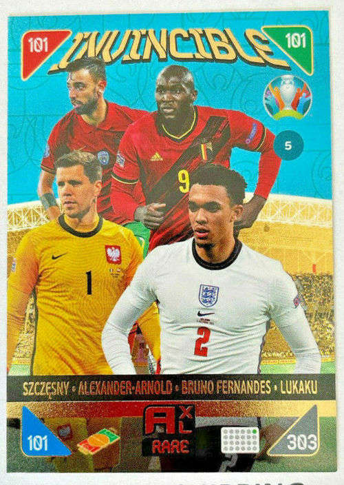 INVINCIBLE - EURO 2020 - `PANINI EURO 2020` - BLUE FOIL `INVINCIBLE` TRADING CARD 5