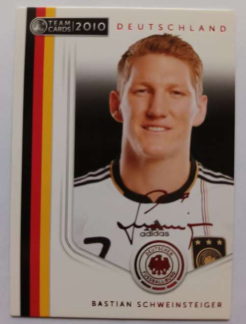 B. SCHWEINSTEIGER(Germany) - PANINI `Germany W/Cup 2010` Team -  Printed `AUTOGRAPHED` TRADING CARD