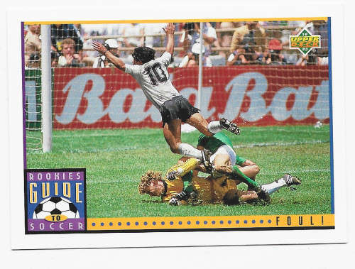 MARADONA (Argentina) - UPPER DECK WORLD CUP 1994 -  ROOKIES GUIDE TO SOCCER TRADING CARD 121