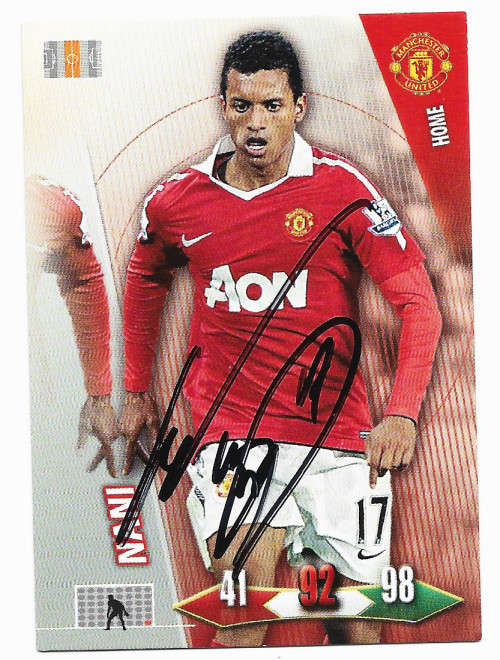 NANI - PANINI `MANCHESTER UNITED 2011` COLLECTION - Personally Signed Trading Card