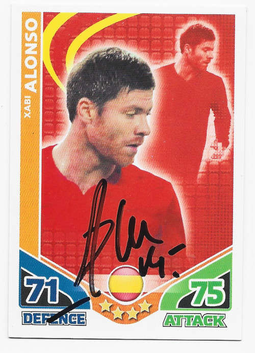XABI ALONSO (Spain) - TOPPS  FIFA WORLD CUP 2010 - Personally `AUTOGRAPHED` TRADING CARD