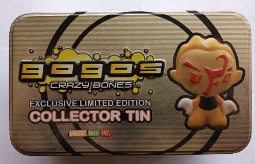 GOGO`S CRAZY BONES - `Limited Edition TIN` with 10 Exclusive pieces - RARE L/Edition TIN