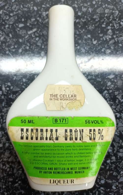 ESCORIAL GRUN LIQUEUR MINI BOTTLE - Germany 56% - Sealed and in Perfect Condition