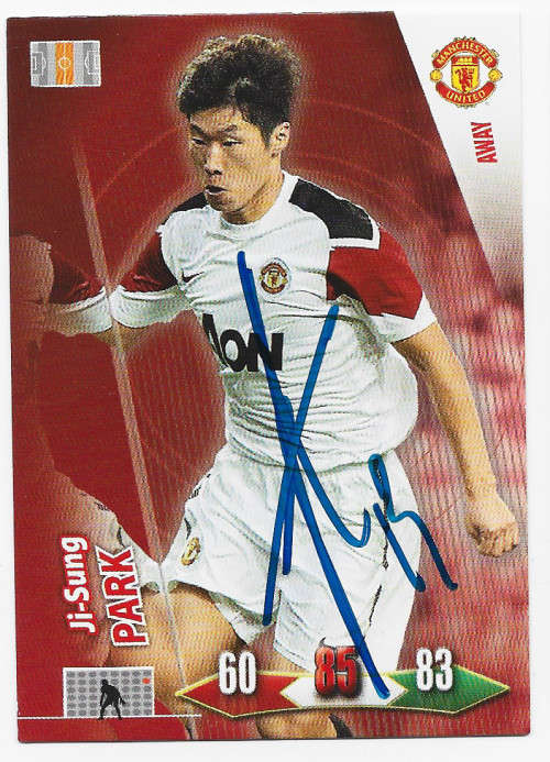 JI SUNG PARK - PANINI `MANCHESTER UNITED 2011` COLLECTION - Personally Signed Trading Card