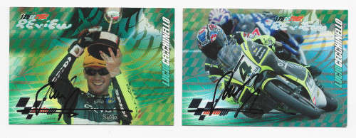 LUCIO CECCHINELLO  - MOTO GP 2003 COLLECTION - LOT of 2  250cc RIDER `AUTOGRAPHED` TRADING CARD