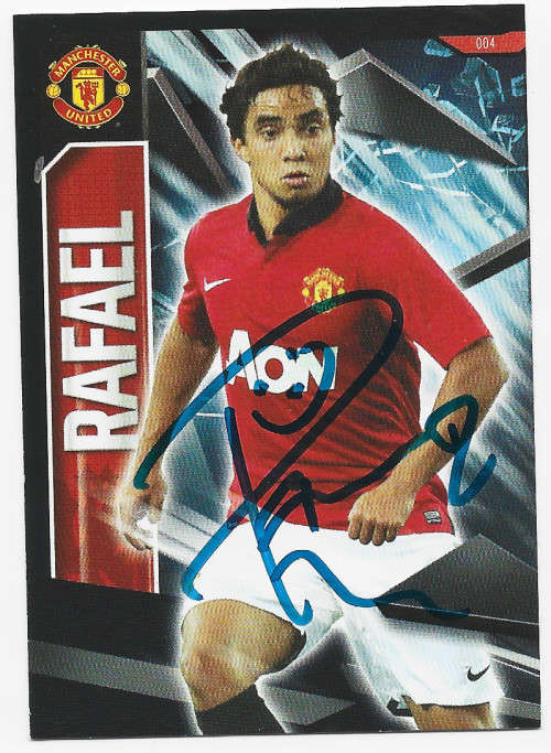 RAFAEL da SILVA - PANINI Manchester United `ADRENALYN 2014` -  Personally `AUTOGRAPHED` TRAD. CARD