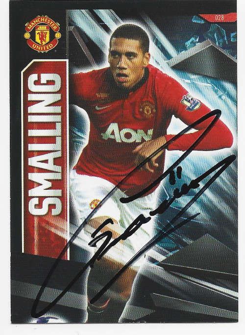 CHRIS SMALLING - PANINI Manchester United `ADRENALYN 2014` -  Personally `AUTOGRAPHED` TRAD. CARD