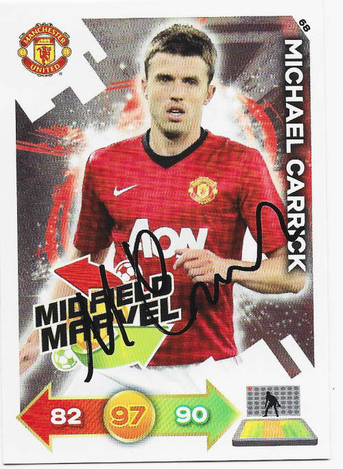 MICHAEL CARRICK - PANINI `Manchester United` Adrenalyn XL Collection - Personally Signed Card