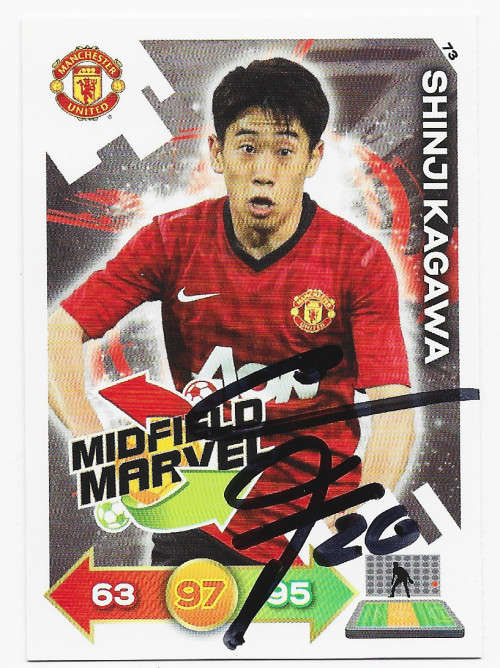 SINJI KAGAWA - PANINI `Manchester United` Adrenalyn XL Collection - Personally Signed Card