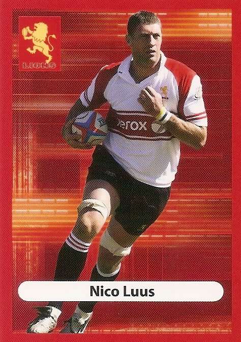 NICO LUUS - 2009/10 BIG BALL RUGBY COLLECTION - `LIONS` BASE TRADING CARD