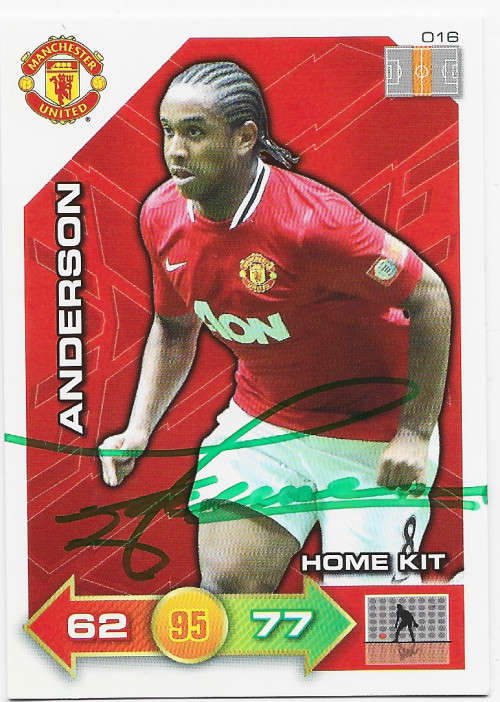 ANDERSON - PANINI `MANCHESTER UNITED 2012` COLLECTION - Personally Signed Trading Card