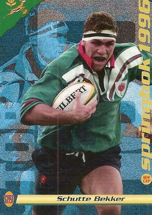 SCHUTTE BEKKER (Springboks) - SPORTS DECK RUGBY COLLECTION  1996 - TRADING CARD 13