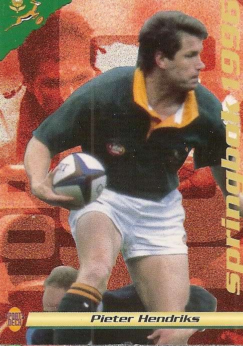 PIETER HENDRIKS (Springboks) - SPORTS DECK RUGBY COLLECTION  1996 - TRADING CARD 1
