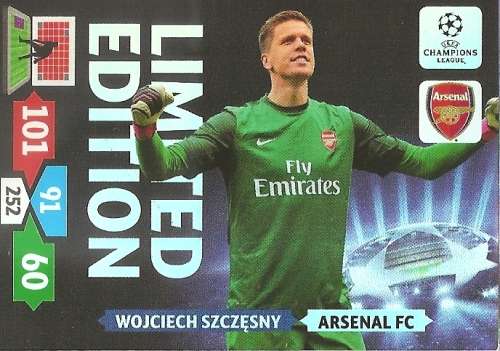 WOJCIECH SZCZESNY - PANINI CHAMPIONS LEAGUE 2013/14 - `LIMITED EDITION` TRADING CARD