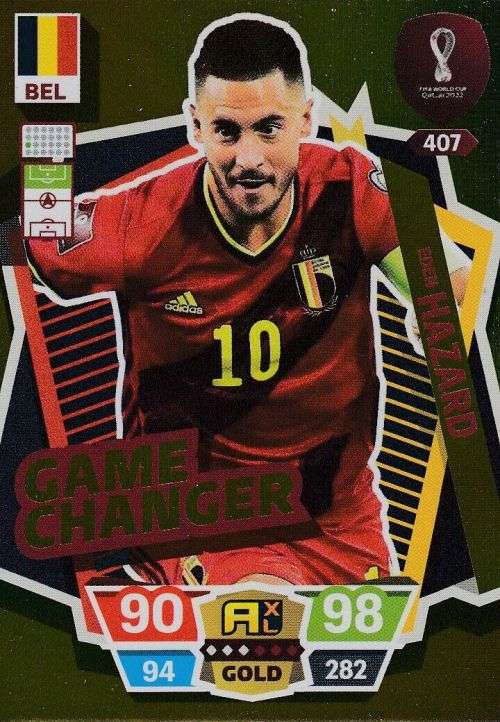 EDEN HAZARD - PANINI `FIFA WORLD CUP 2022` QATAR - RARE `GAME CHANGER` TRADING CARD 407