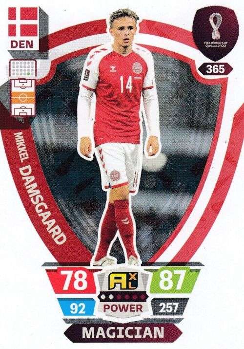 M. DAMSGAARD - PANINI `FIFA WORLD CUP 2022` QATAR - `MAGICIAN` TRADING CARD 365