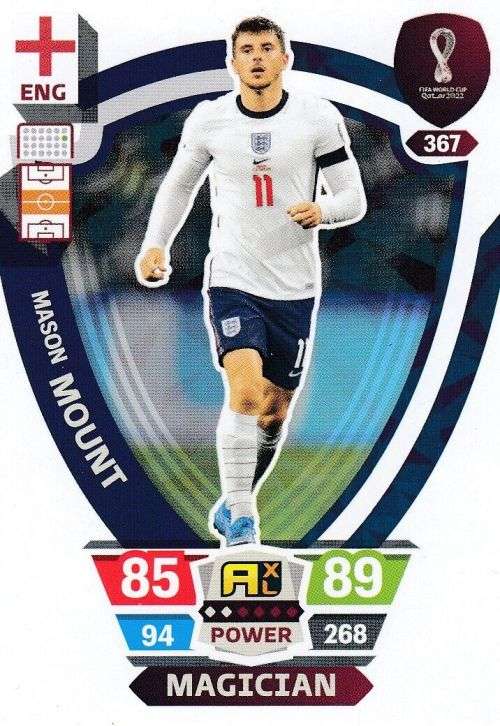 MASON MOUNT - PANINI `FIFA WORLD CUP 2022` QATAR - `MAGICIAN` TRADING CARD 367
