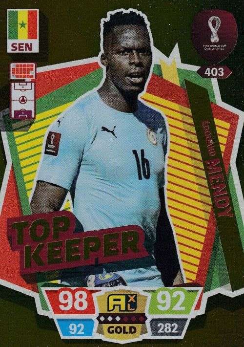 EDOUARD MENDY - PANINI `FIFA WORLD CUP 2022` QATAR - RARE `TOP KEEPER` TRADING CARD 403