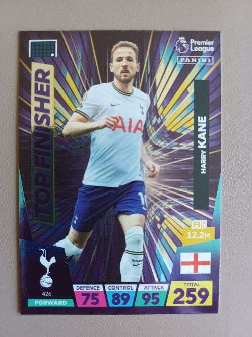 HARRY KANE - PANINI  English Premier League 2022/23 - `TOP FINNISHER` TRADING CARD 426