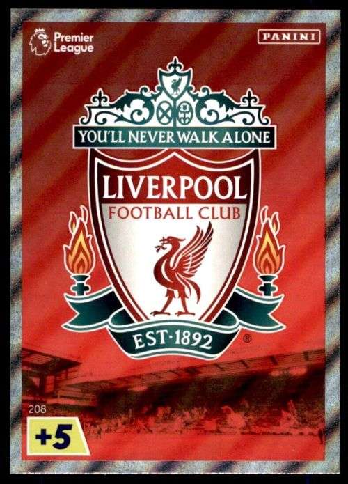 Trading Cards - LIVERPOOL FC - PANINI English Premier League 2022/23 -FOIL `CLUB  BADGE` TRADING CARD 208 was listed for 20.00 on 25 May at 22:01 by MATCH  ATTAX SUPERSTORE in Pretoria / Tshwane (ID:613835478)