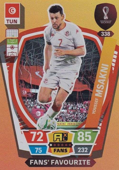 Y. MSAKNI - PANINI `FIFA WORLD CUP 2022` QATAR - `FANS FAVOURITE` TRADING CARD 338