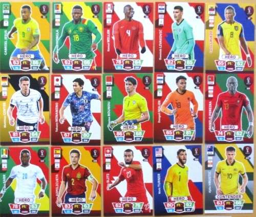 PANINI `FIFA WORLD CUP 2022` QATAR - `HERO`  TRADING CARDS AVAILABLE