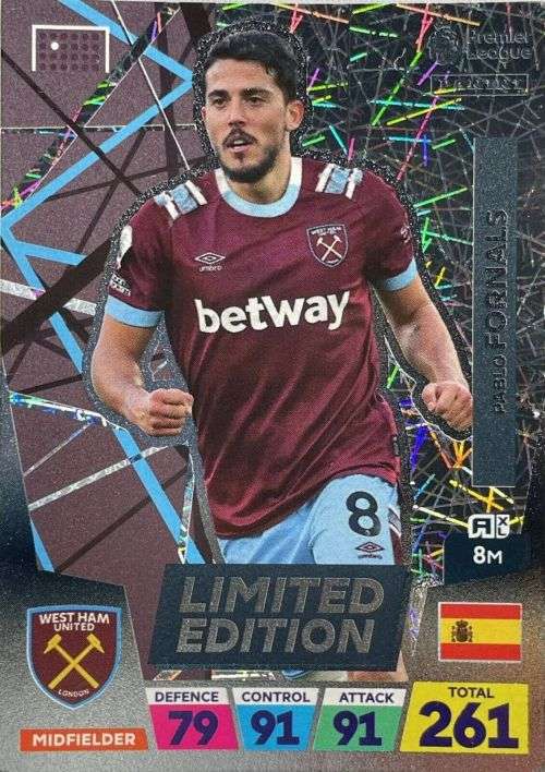 PABLO FORNALS - PANINI English Premier League 2022/23 -  `LIMITED EDITION` TRADING CARD