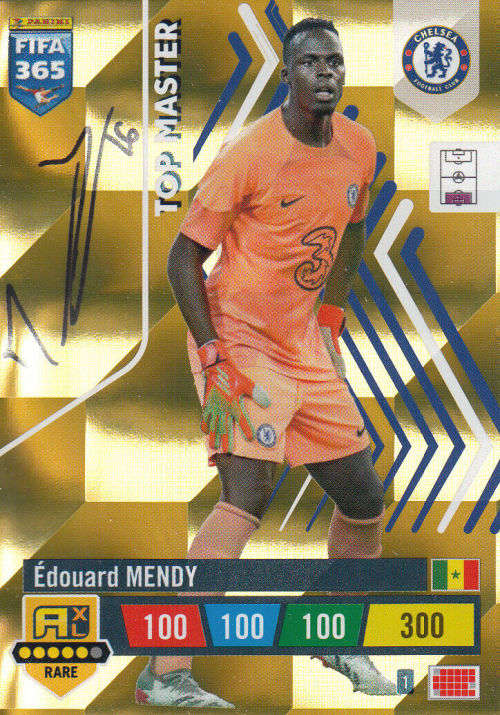 EDOUARD MENDY - PANINI `FIFA 365 COLLECTION` 2023 - GOLD `TOP MASTER` FOIL TRADING CARD 1