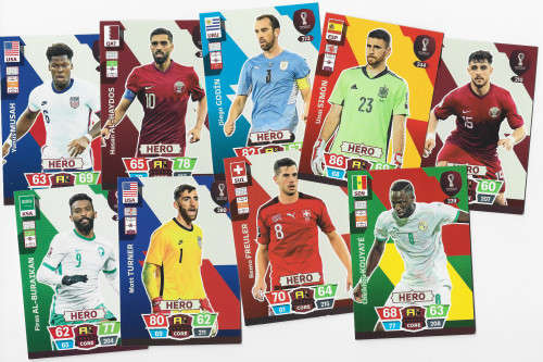 PANINI `FIFA WORLD CUP 2022` QATAR - `HERO`  TRADING CARDS AVAILABLE