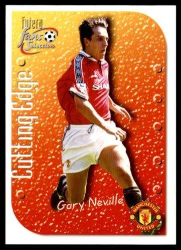 GARY NEVILLE - MAN. UNITED `Futera Fans Selection 1999`- `EMBOSSED` TRADING CARD CE1