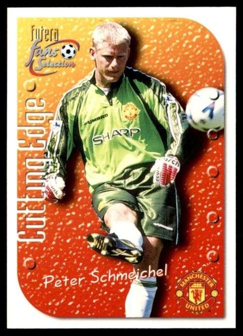 PETER SCHMEICHEL - MAN. UNITED `Futera Fans Selection 1999`- `EMBOSSED` TRADING CARD CE3