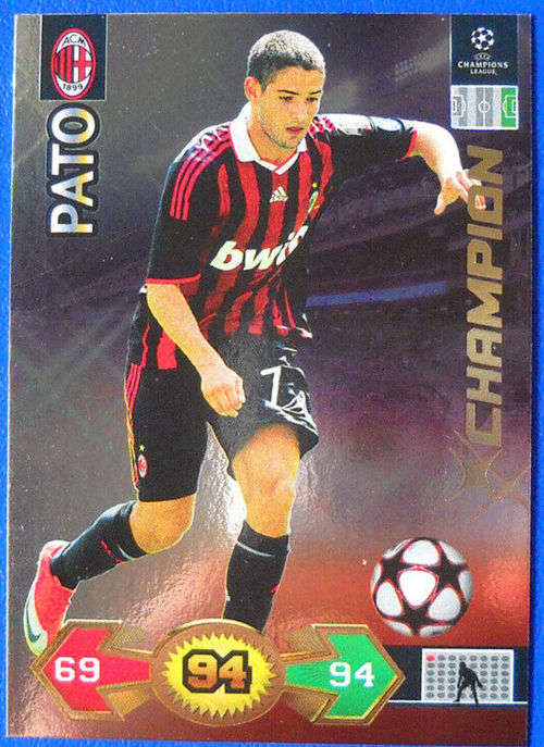 PATO - PANINI `CHAMPIONS LEAGUE S/STRIKES 2009/10` - RARE `CHAMPION`TRADING  CARD