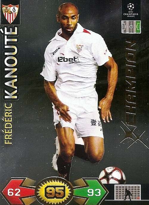 FREDERIC KANOUTE - PANINI `CHAMPIONS LEAGUE S/STRIKES 2009/10` - RARE `CHAMPION` TRADING CARD