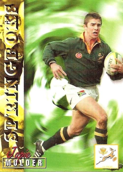 JAPIE MULDER - RUGBY 1997 COLLECTION by PANINI - `BASE` TRADING CARD 11