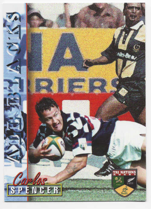 CARLOS SPENCER - RUGBY 1997 COLLECTION by PANINI - VERY RARE `BASE` TRADING CARD 48