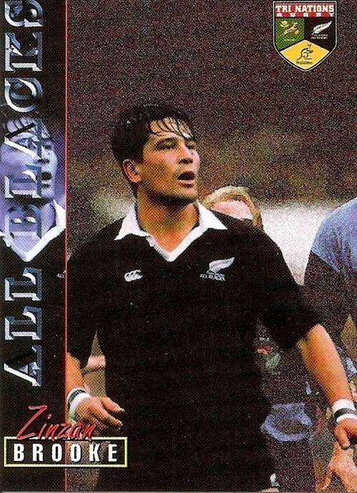 ZINZAN BROOKE - RUGBY 1997 COLLECTION by PANINI - VERY RARE `BASE` TRADING CARD 29