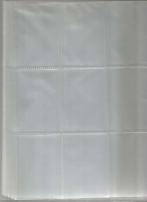 TRADING CARD COLLECTORS BINDER - CLEAR 26 to 30 PAGES of 9 POCKET TRADING CARD BINDER
