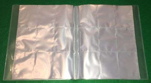 TRADING CARD COLLECTORS BINDER - CLEAR 26 to 30 PAGES of 9 POCKET TRADING CARD BINDER