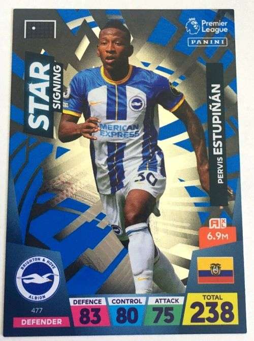 PERVIS ESTUPINAN - PANINI  English Premier League 2022/23 - `STAR SIGNING` TRADING CARD 477