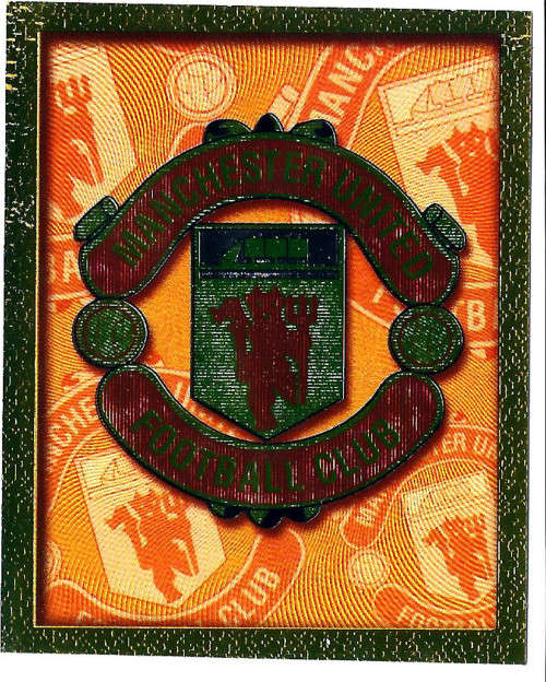 MANCHESTER UNITED - MERLIN Premier League Sticker collection 1998 - BADGE FOIL `STICKER` 337
