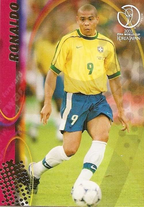 RONALDO (Brazil) - PANINI `FIFA WORLD CUP 2002` KOREA - RARE `BASE` TRADING CARD 37