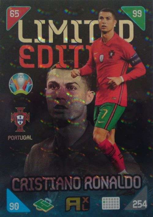 CRISTIANO RONALDO - PANINI `EURO 2020` COLLECTION -  `LIMITED EDITION` TRADING CARD