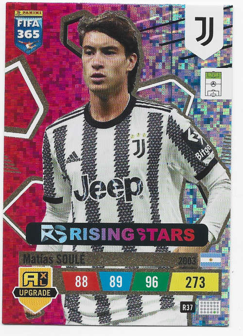 MATIAS SOULE (Juventus) - PANINI `FIFA 365 UPDATE COLLECTION` 2023 -`RISING STAR`TRADING CARD R37