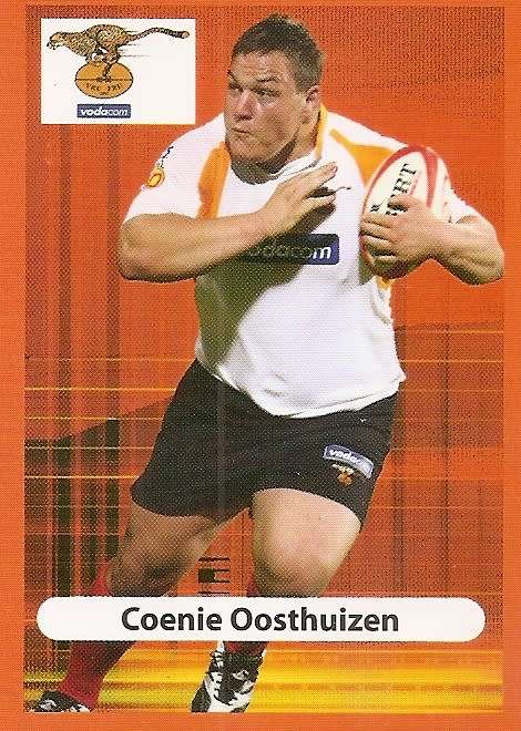 COENIE OOSTHUIZEN (Cheetah`s) - BIG BALL RUGBY COLLECTION  2009 - BASE TRADING CARD