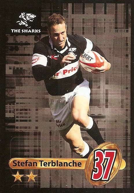 STEFAN TERBLANCHE (Sharks) - BIG BALL RUGBY COLLECTION  2009 - BASE TRADING CARD