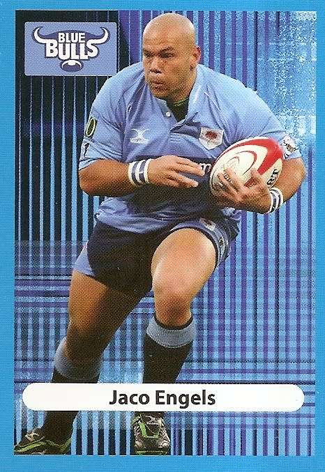 JACO ENGELS (Bulls) - BIG BALL RUGBY COLLECTION  2009 -  BASE TRADING CARD
