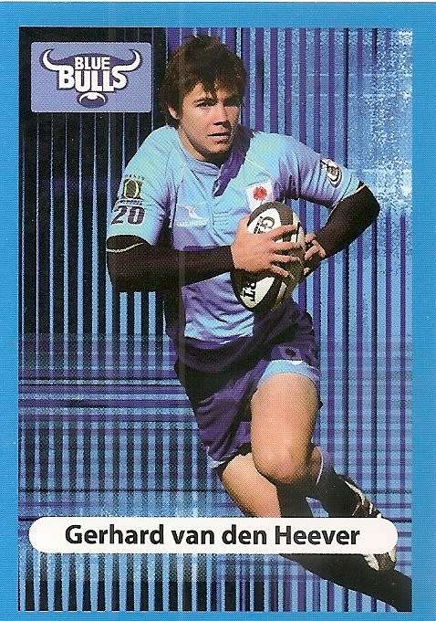 GERHARD V/D HEEVER (Bulls) - BIG BALL RUGBY COLLECTION  2009 -  BASE TRADING CARD